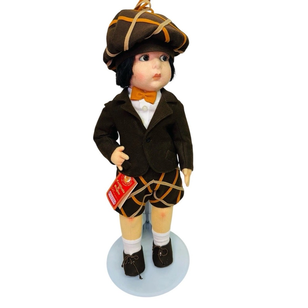 Lenci Felt Doll Mario In His Brown Suit Shirts &‎ Hat No. 917784 1980's Vintage